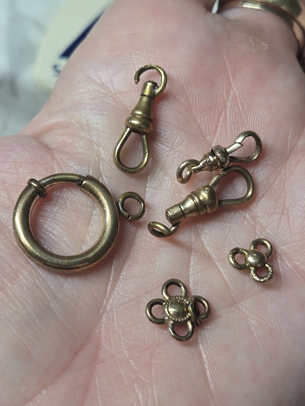 Victorian Gold. Filled Clasps and Connectors Set -